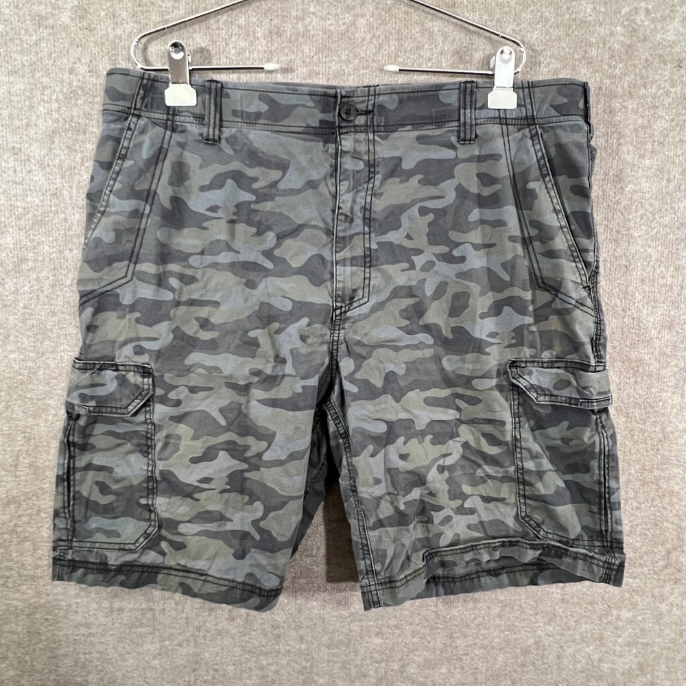Lee Cargo Shorts Mens 40 Grey Camo Extreme Motion Stretch Outdoor Gorpcore